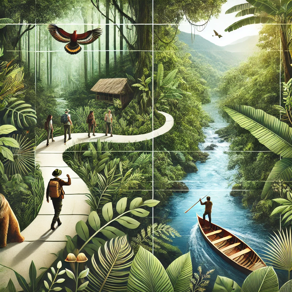 Imagem de turistas na natureza