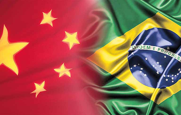 Bandeira de china e Brasil