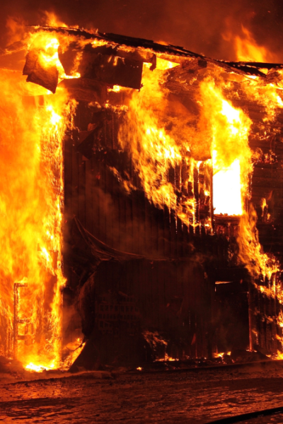Imagem de um incêndio