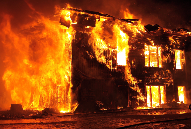 Imagem de um incêndio