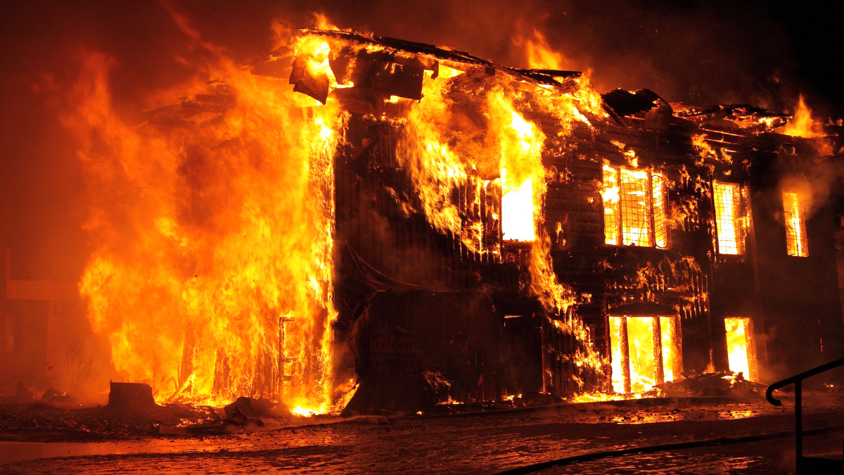 Imagem de um incêndio